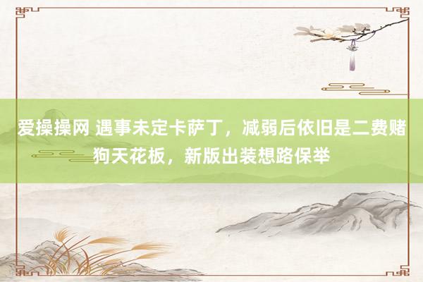 爱操操网 遇事未定卡萨丁，减弱后依旧是二费赌狗天花板，新版出装想路保举