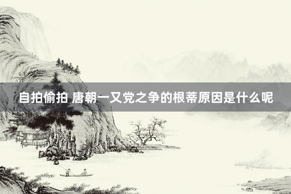 自拍偷拍 唐朝一又党之争的根蒂原因是什么呢