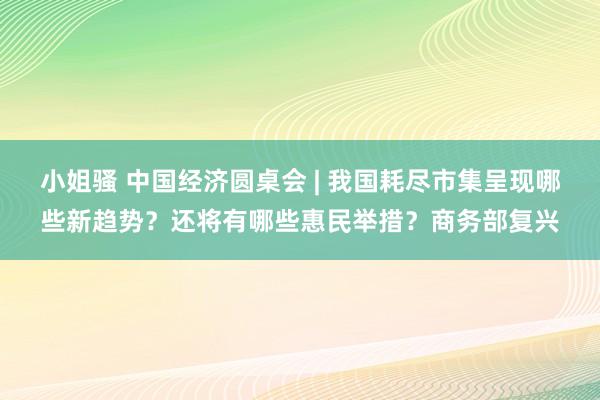 小姐骚 中国经济圆桌会 | 我国耗尽市集呈现哪些新趋势？还将有哪些惠民举措？商务部复兴