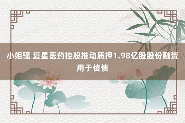 小姐骚 复星医药控股推动质押1.98亿股股份融资用于偿债