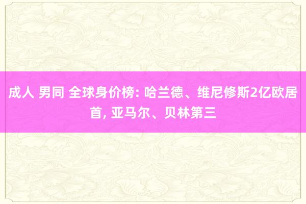 成人 男同 全球身价榜: 哈兰德、维尼修斯2亿欧居首， 亚马尔、贝林第三