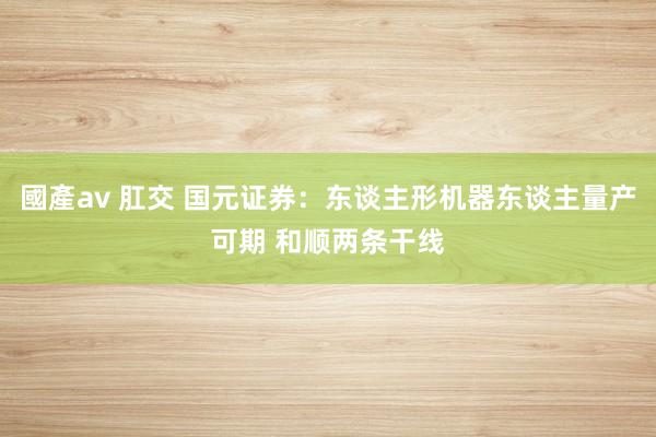國產av 肛交 国元证券：东谈主形机器东谈主量产可期 和顺两条干线