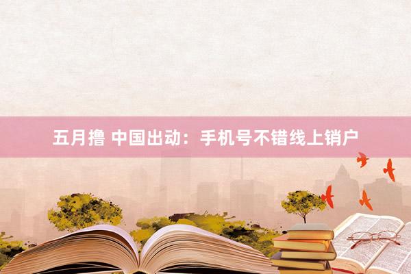 五月撸 中国出动：手机号不错线上销户
