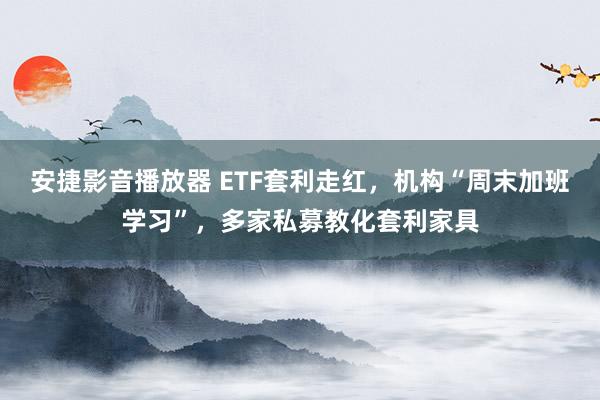 安捷影音播放器 ETF套利走红，机构“周末加班学习”，多家私募教化套利家具