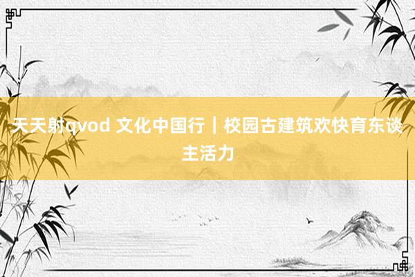 天天射qvod 文化中国行｜校园古建筑欢快育东谈主活力
