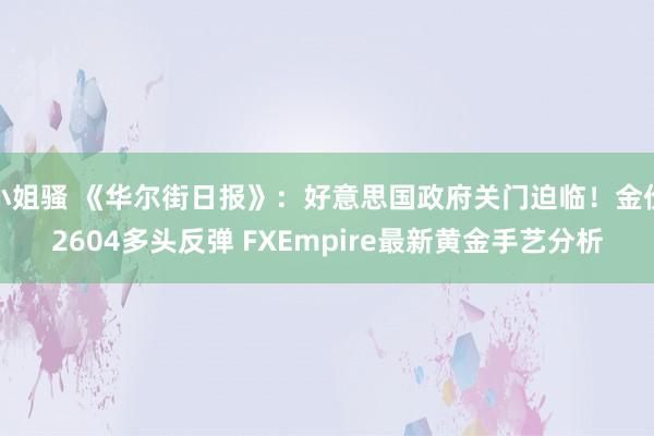 小姐骚 《华尔街日报》：好意思国政府关门迫临！金价2604多头反弹 FXEmpire最新黄金手艺分析