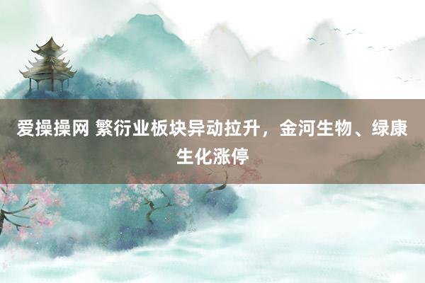 爱操操网 繁衍业板块异动拉升，金河生物、绿康生化涨停