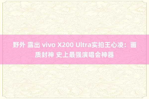 野外 露出 vivo X200 Ultra实拍王心凌：画质封神 史上最强演唱会神器