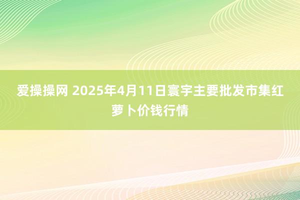 爱操操网 2025年4月11日寰宇主要批发市集红萝卜价钱行情