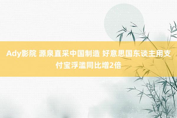 Ady影院 源泉直采中国制造 好意思国东谈主用支付宝浮滥同比增2倍