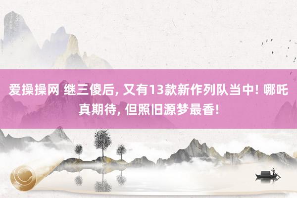 爱操操网 继三傻后， 又有13款新作列队当中! 哪吒真期待， 但照旧源梦最香!