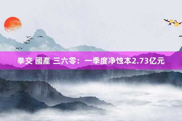 拳交 國產 三六零：一季度净蚀本2.73亿元
