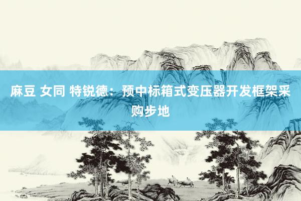 麻豆 女同 特锐德：预中标箱式变压器开发框架采购步地