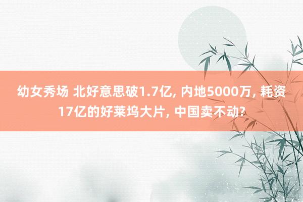 幼女秀场 北好意思破1.7亿， 内地5000万， 耗资17亿的好莱坞大片， 中国卖不动?